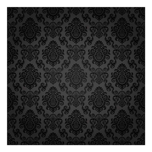 Telón De Fondo Floral De Damasco Negro De 6 X 6 Pies, Diseño