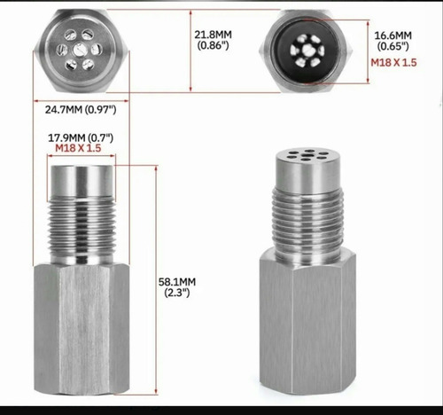 Imagen 9 de 9 de Adaptador Mini Catalizador Del Sensor De Oxigeno.