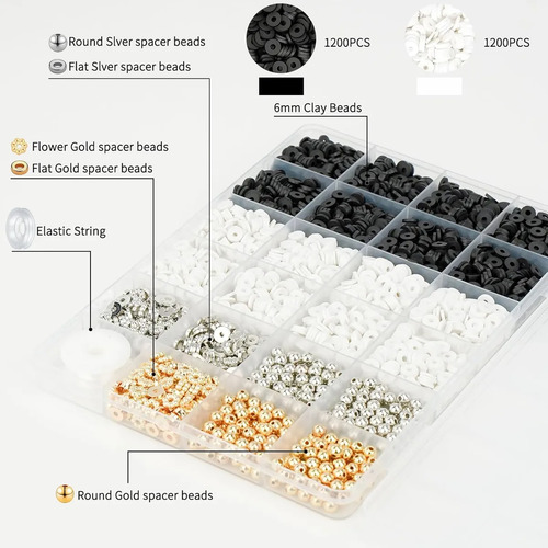Beads Pulseras Kit Hacer Perlas Metales Bricolaje Cuentas