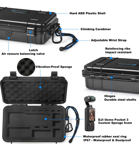 Funda Rígida Impermeable Para Dji Osmo Pocket 3 Con Accesori