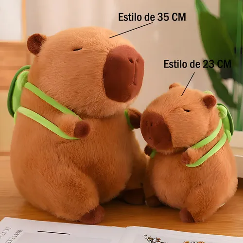 Capybara De Peluche 25 Cm Con Tortuga Mochila Desmontable – Peluche Suave De Algodón PP, Creativo Regalo Para Niños Y Amantes De Los Animales