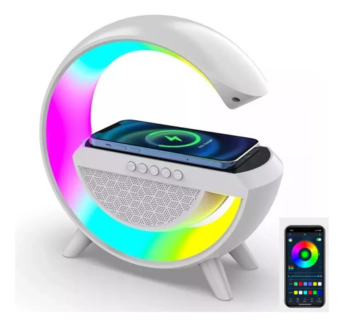 Luminária G-speaker Smart Station Rgb Wireless E Carregador