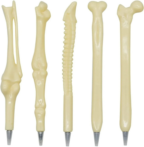 Imagen 3 de 10 de Lápiz Pasta Forma De Hueso 6 Lápices Para Médico Enfermera