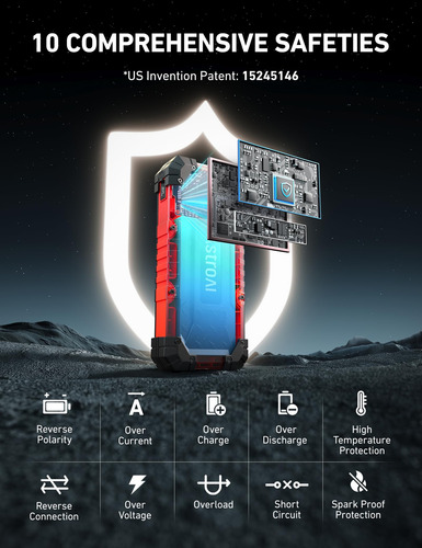 Jump Starter Astroai S8 Ultra 4000a Para Gasolina De 10 L Y