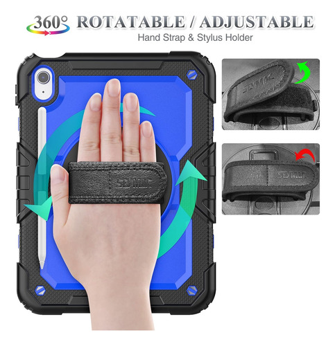 Funda Para Tablet Seymac Para iPad (a16) 11th/10th Gen Azul
