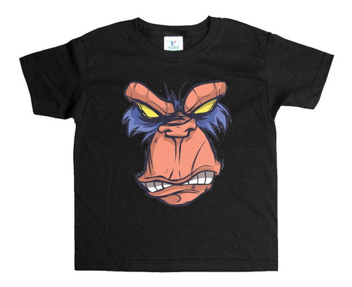 Remera Negra Niños King Kong R90