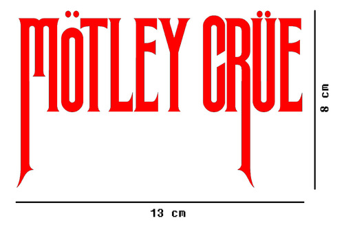 Motley Crue Logo2 Sticker Vinil 2 Pzs Rojo $135 Mikegamesmx