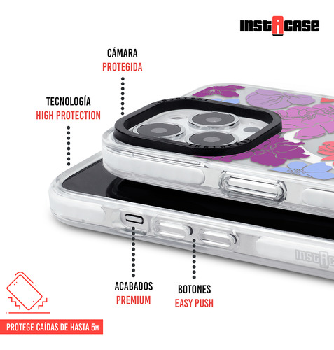 Funda Para iPhone Magsafe Mujer Flores Colores Con Nombre