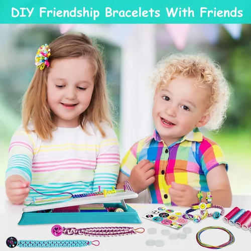 Kit de fabricación de pulseras de la amistad para niñas, manualidades y  manualidades para niñas de 6, 7, 8, 9, 10, 11, 12 años, regalos de  cumpleaños