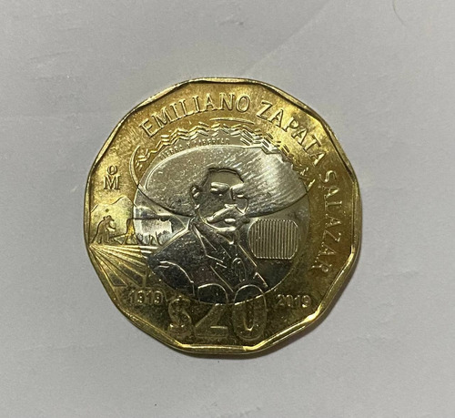 Moneda $20 Conmemorativa Emiliano Zapata 