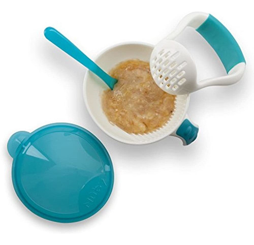 Nuby Garden Fresh Mash N Feed Bowl Con Cuchara Y Colores De