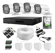 Comprar Kit 4 Camaras Hikvision Colorvu Color Noche Dvr 4ch + Disco