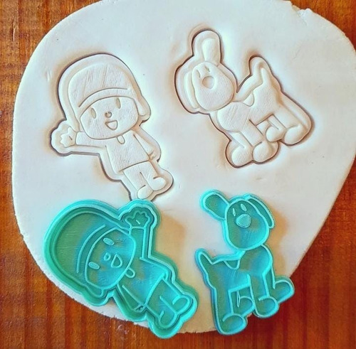 Imagen 2 de 10 de Cortante + Sello Pocoyo Galletitas, Cookies, Ballina Setx6u