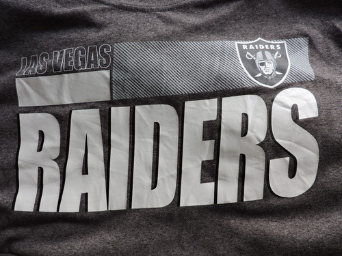 Playera Nfl Raiders Talla L Hombre Original Gris Nueva