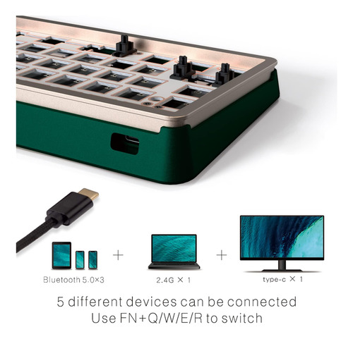Draoza Gk61 Kit De Teclado Mecánico De Juegos De Bricolaje