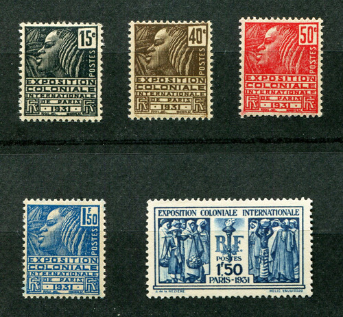 Francia Sellos Yvert 270 A 274 Mnh Exposicion Paris 1931