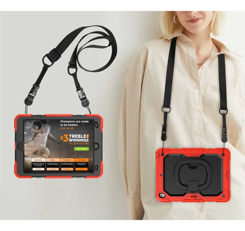 . Funda Tekku Handled Uso Rudo Para iPad 9 iPad 8 iPad 7 10.
