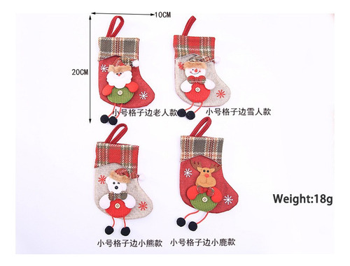 Set De 8 Botas Pequeñas Navideñas