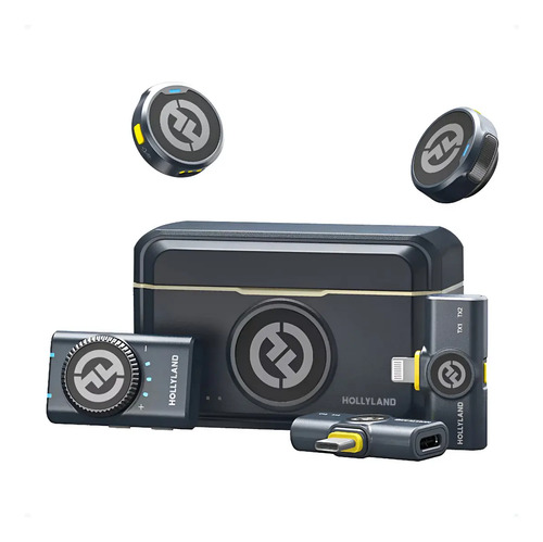 Microfone Hollyland Lark M2 Duo Combo Duplo Para 2 Pessoas Preto