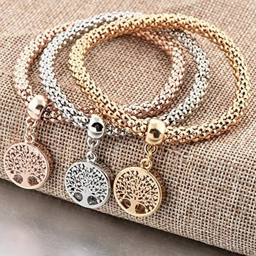 3 Pulseras + Collar Árbol De La Vida, Suerte, Regalo, Mujer