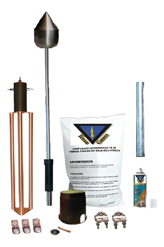 Kit Pararrayos Terragauss 50 M Protección Con Accesorios