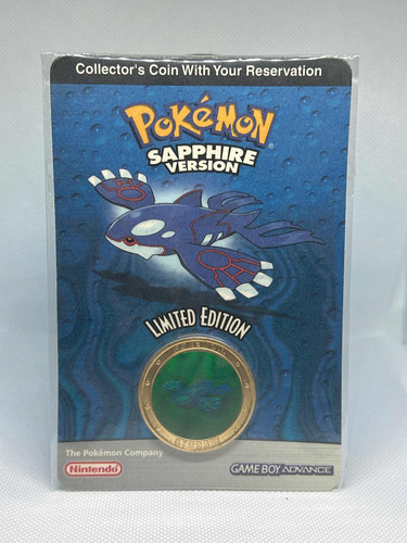 Collectors Coin Pokémon Sapphire Version Gameboy Advance