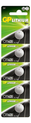 5 Baterias Pilhas 3v Gp Cr1620 1 Cartelas