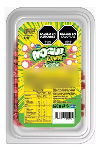 Gomitas Mogul Tubitos Extreme Frutilla Acida 