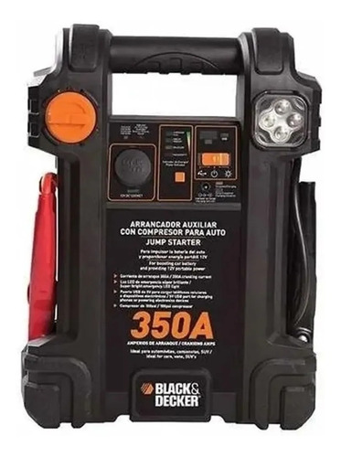 Auxiliar De Partida E Compressor 350a 12v Black Decker Js350