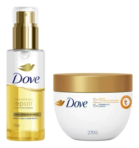 Kt Dove Sérum Bifásico Repair Spray + Másc Brilho 10 Em 1