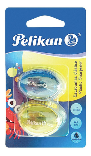2 Sacapuntas Plástico Mini Deposito 1 Orificio Pelikan 