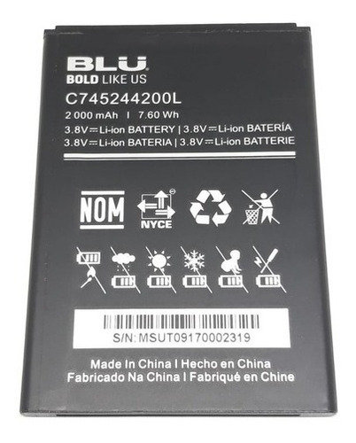 Pila Bateria Blu Studio J2 C745244200l  2000mah Original