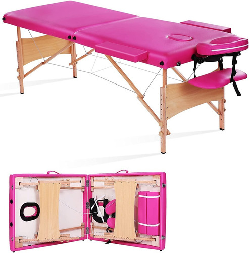 Cama De Masaje Profesional Portátil Plegable Ajuste Altura