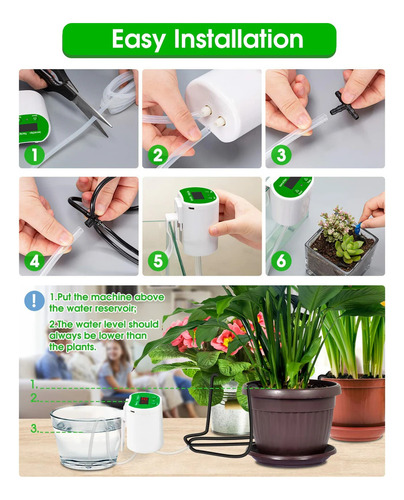 Sistema De Riego Automático Para 12 Plantas De Interior, Con