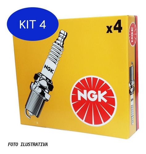 Kit 4 Jogo De Velas De Ignição Ngk Vw Kombi 1.5 Gasolina