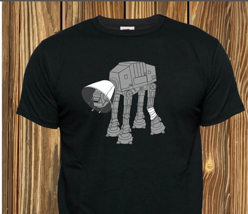 Polera Unisex Star Wars Pelicula At & At Algodon Estampado