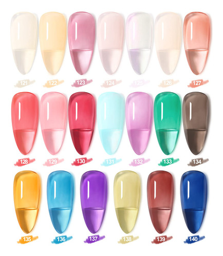 Douborq 20 Botellas De Esmalte De Uñas De Gel De Cristal Tra