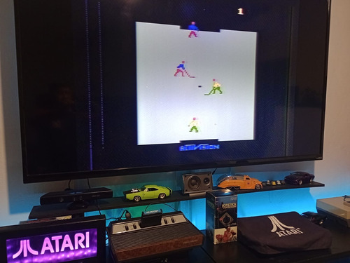 Atari 2600 Juego Ice Hockey Activision (funcionando) Azul (Usado)