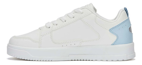 Sneaker Universidad W32286ve Sintetico Blanco Mujer Flats