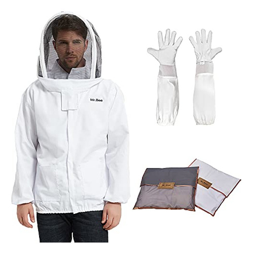 Premium Beekeeping Suit Jacket With Removable Fencing V...