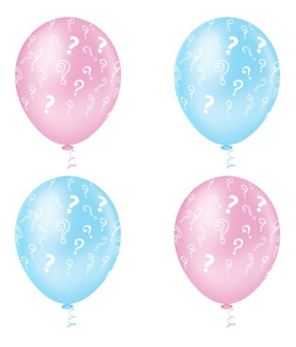 Imagem 1 de 4 de Balão - Bexiga Chá De Revelação Azul E Rosa - 25 Unidades