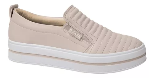 Tenis Quiz 65-1791-04 Slip On Flatform Calce Fácil Feminino