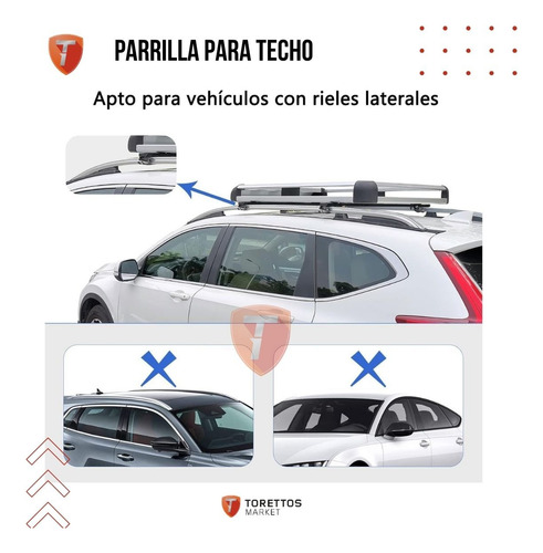 Barras Porta Equipaje Parrilla Universal Aluminio Negro