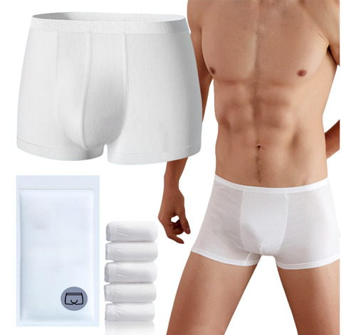 5pzs Algodón Boxer Calzones Para Hombre Desechable De Viajes