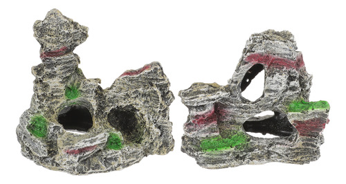 Piedras Decorativas Para Pecera Con Forma De Pez Betta, 2 Un