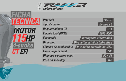 Imagen 3 de 19 de Motor Fuera De Borda Mercury 115 Hp Ct 4 Tiempos Trakker