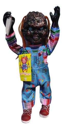 Chucky Muñeco Diabólico Quemado 38 Cm Con Luz Y Sonido Real