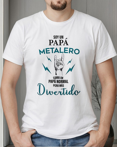 Playera Blanca Estampado Papá (profesión) Más Divertido