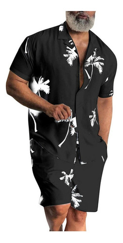 . G Camisas Masculinas De Verão Terno Havaiano Manga Curta