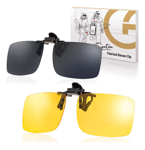 Juego De 2 Gafas De Sol Con Clip Para Día Y Noche